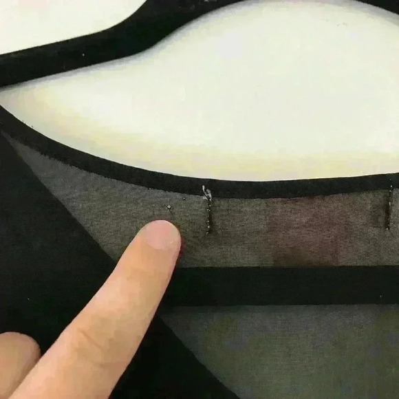 Band of Gypsies Black Velvet Floral Burnout Long Sleeve Romper - Picture 8 of 8